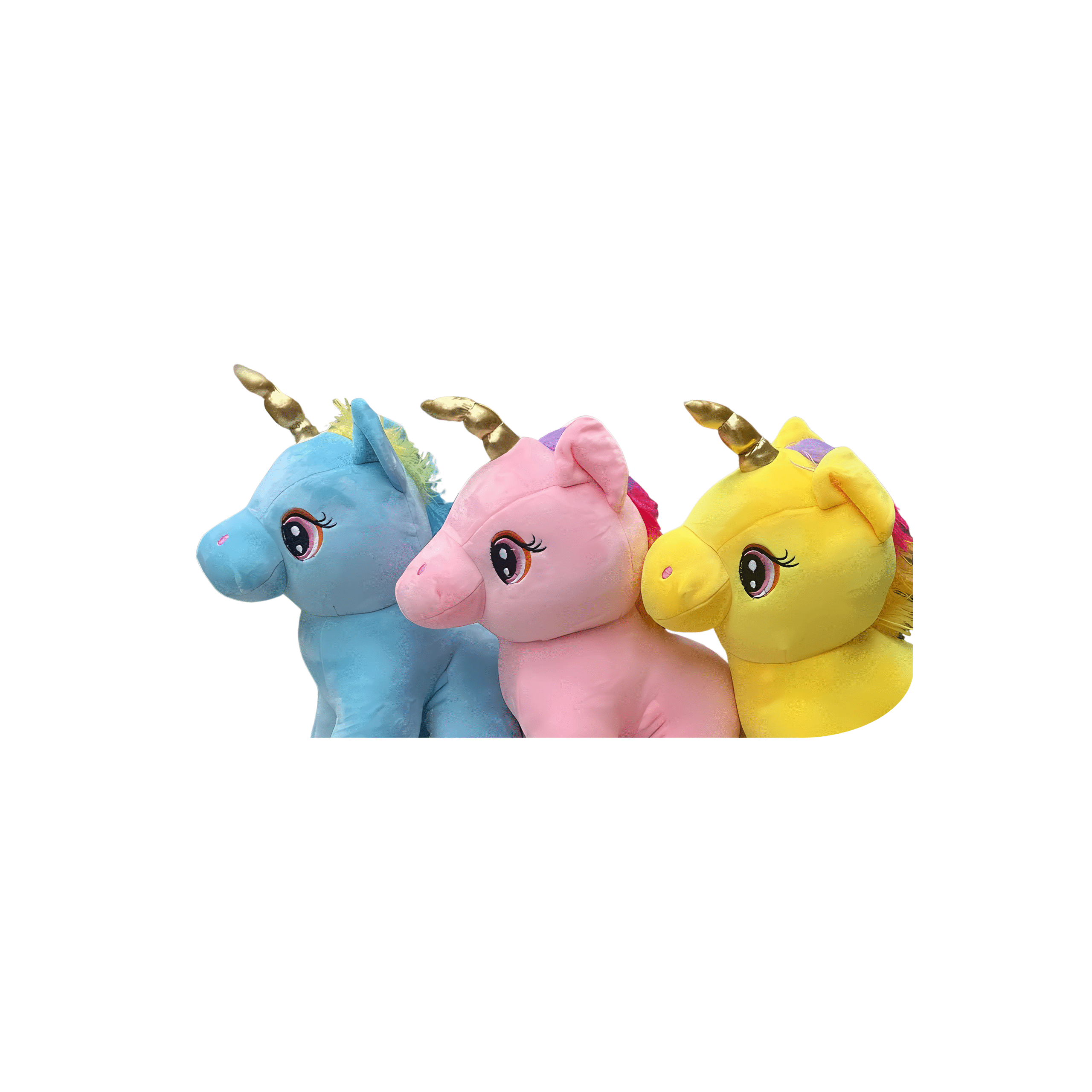3 COLOURED   UNICORNS