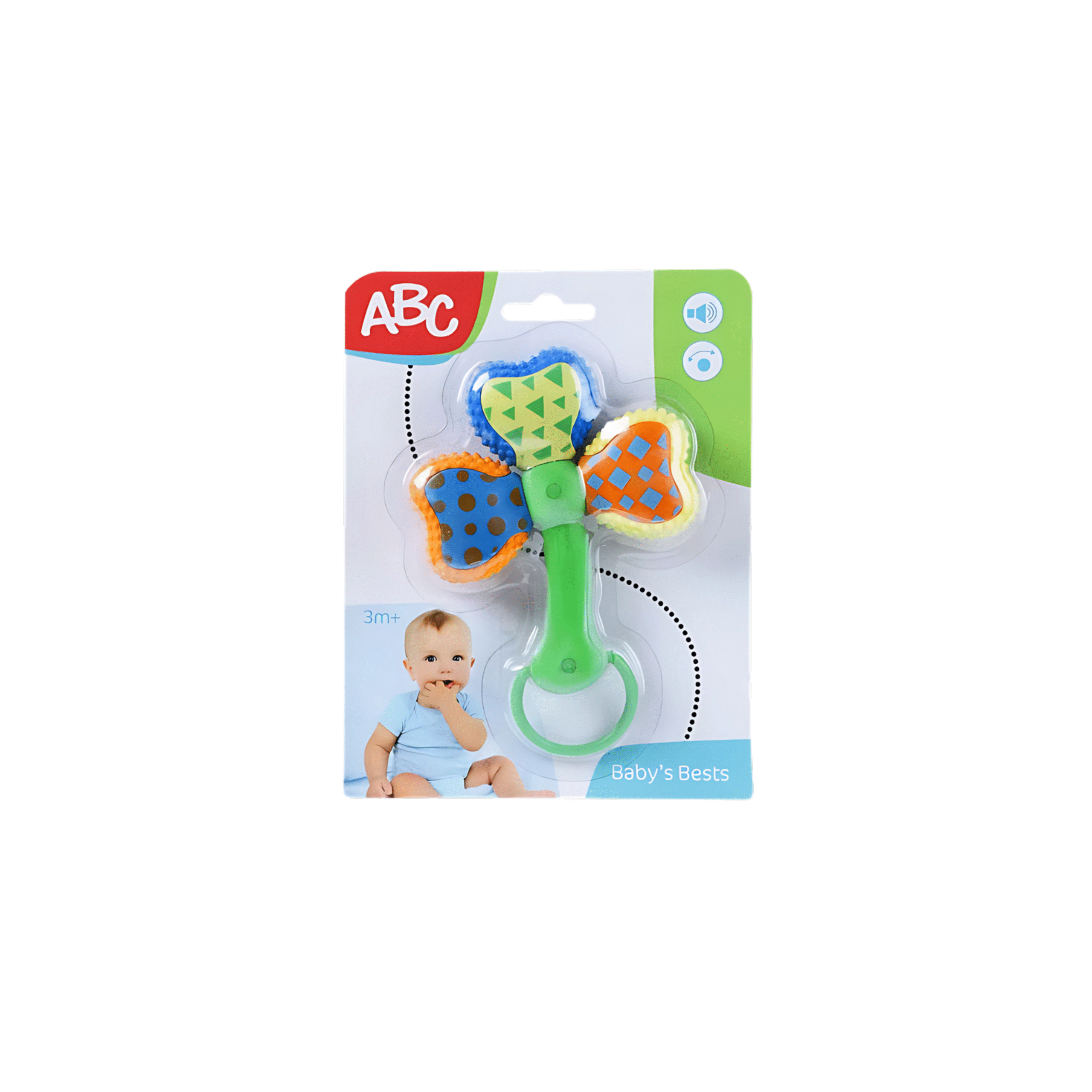 TWIST & RATTLE TEETHER MULTICOLOUR